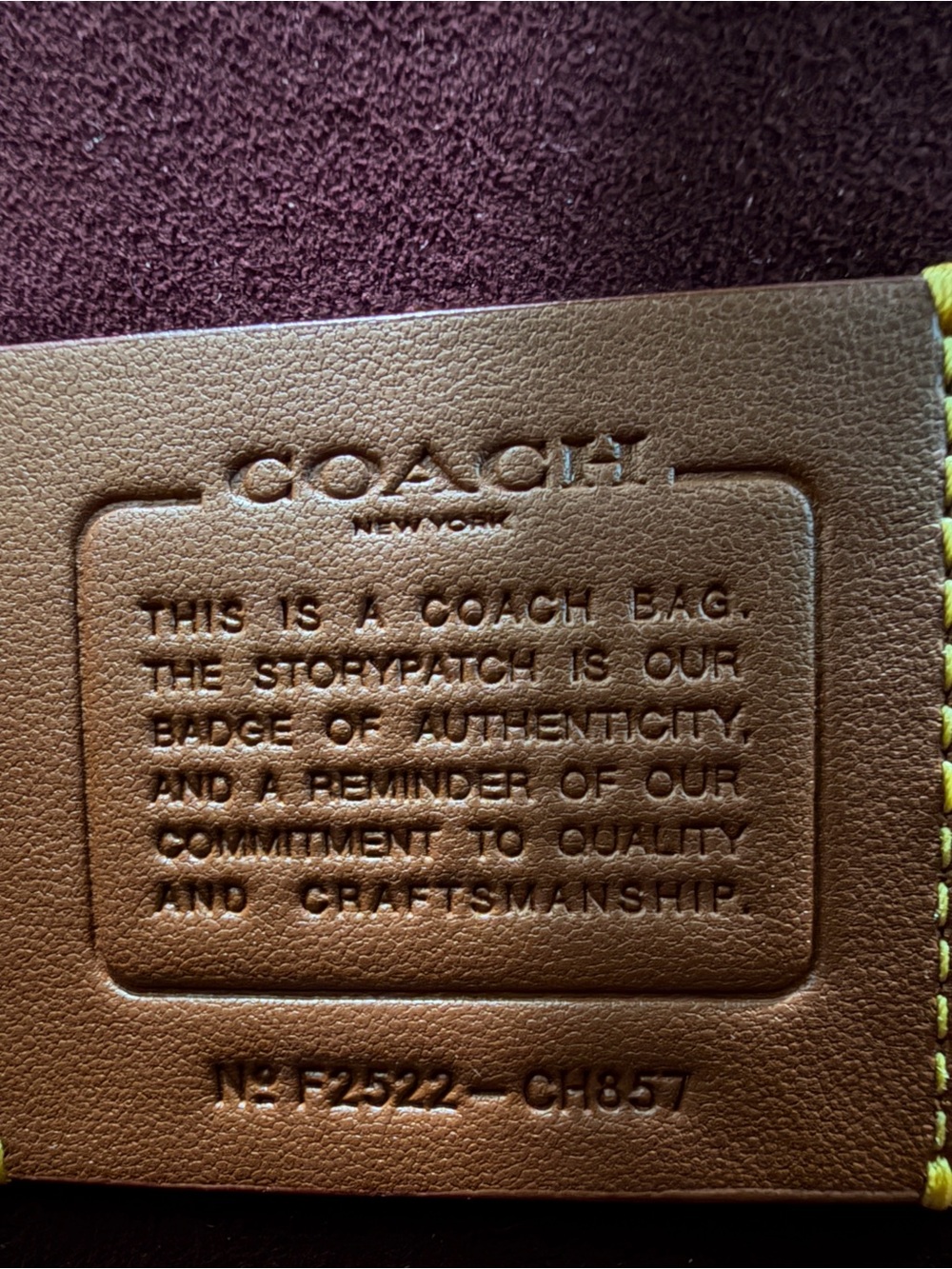 NWOT Coach Tabby 26 in Merlot - Picture 7 of 14